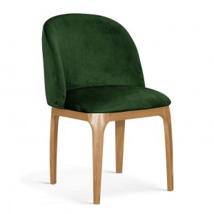 Grace chair, green, oak legs, BL78