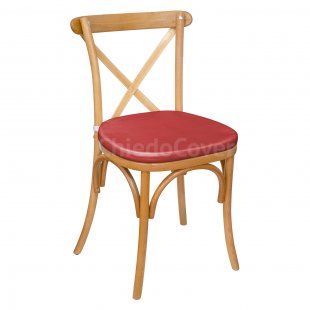 Cushion 01 for chair Crossback, 3cm, red