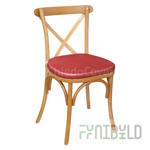 Cushion 01 for chair Crossback, 3cm, red