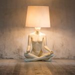 Yoga Floor Lamp Mannequin