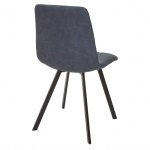 CHILLI SQUARE chair blue steel, black frame CHILLI SQUARE chair blue steel, black frame
