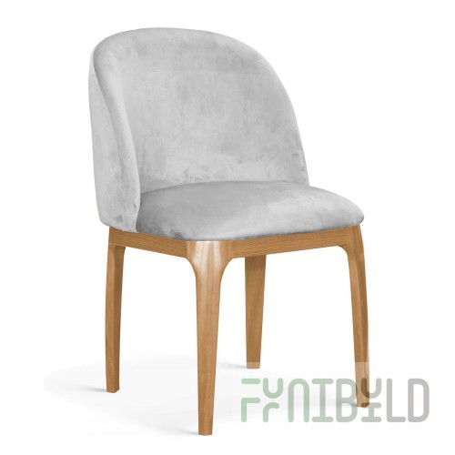 Grace chair, silver, oak legs, BL03