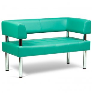 Business sofa two-seater with armrests