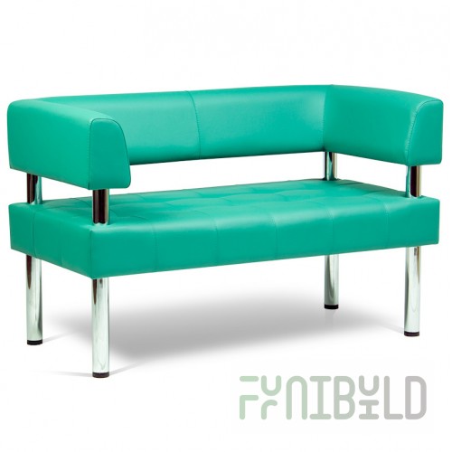 Business sofa two-seater with armrests