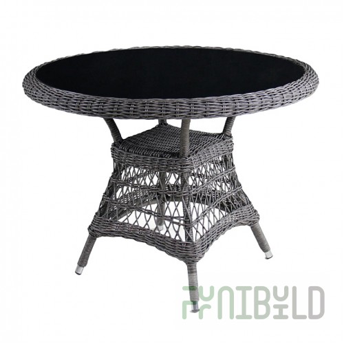 Tallow Faux Rattan Wicker Table, Light Brown