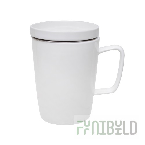 Mug 355 ml with filter and lid Royal White 4, 32