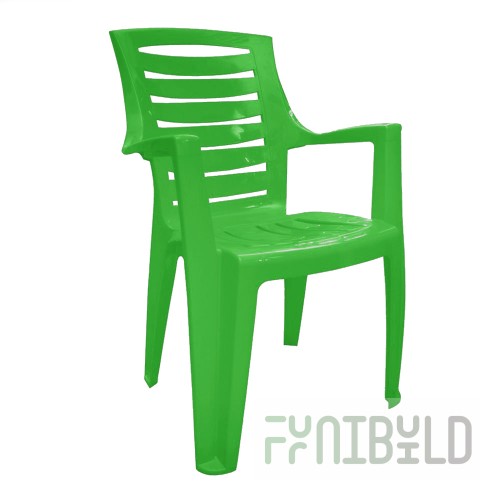 Plastic chair Rex, green