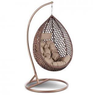Hanging chair Jorn made of artificial rattan