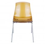 Chair transparent Alegra amber