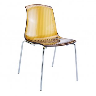 Chair transparent Alegra amber