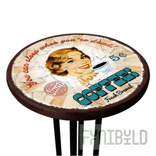 Table with Coffee Print