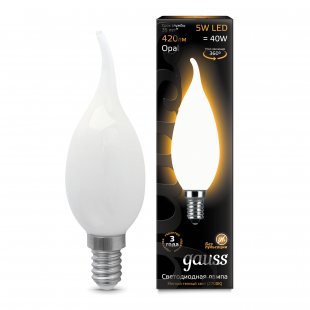 Lamp (LED) LED Gauss E14 2700K Filament Candle Tailed