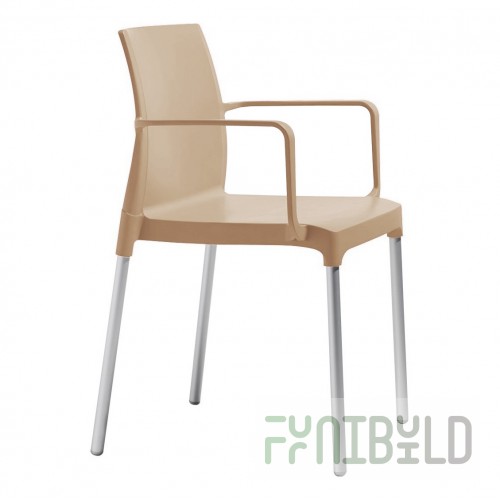 Plastic chair Chloe Mon Amour, Tortora
