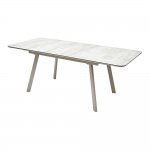 Table Aruba 140 cappuccino glazed glass