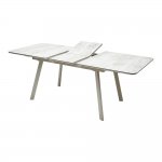 Table Aruba 140 cappuccino glazed glass