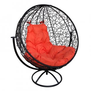Swivel chair "Round" with rattan