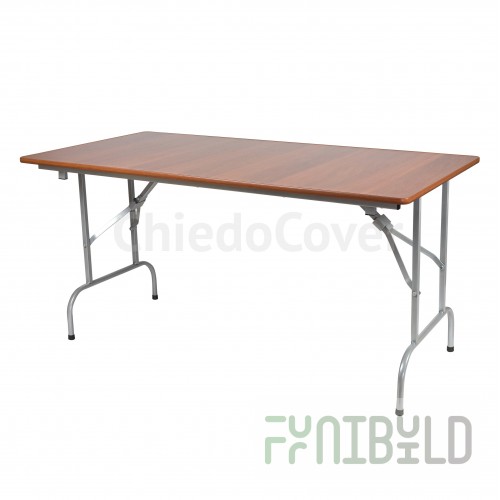 Table Leader 1, walnut, frame - silver