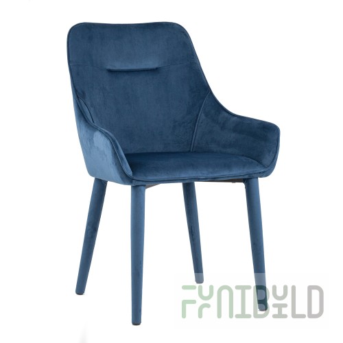 Chair Diana blue-green velour legs