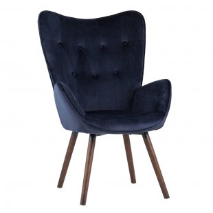 Grand chair, blue velvet