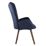 Grand chair, blue velvet