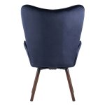 Grand chair, blue velvet