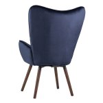 Grand chair, blue velvet
