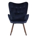 Grand chair, blue velvet