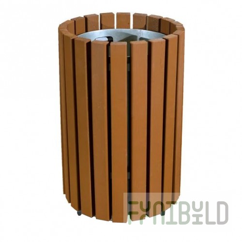 Wooden urn with anchors
