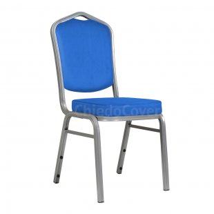 Chair Hit 25mm - silver, blue microfiber