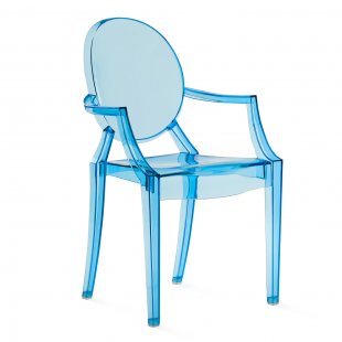 Louis Ghost Chair Blue, Plastic