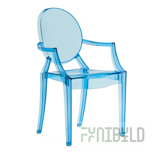 Louis Ghost Chair Blue, Plastic