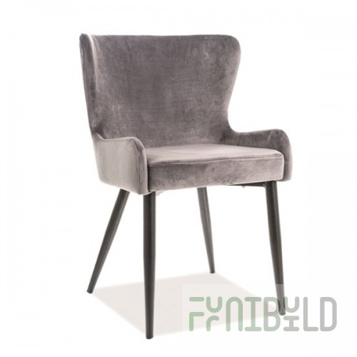 Signal passo II velvet chair, grey