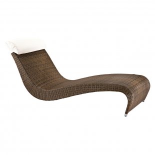 Designer chaise lounge Zefiro, dark brown