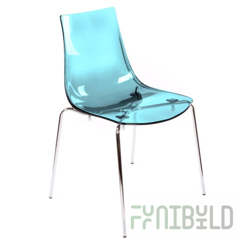 Chair LED-I aquamarine transparent