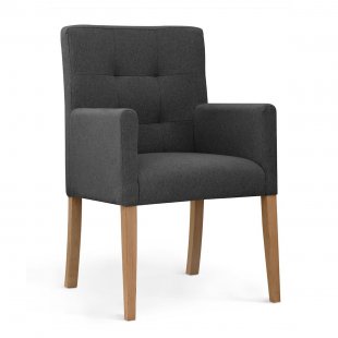 Hermes chair, dark grey, oak legs, O96