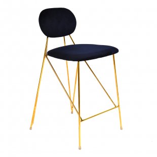 Alice semi-bar stool dark blue