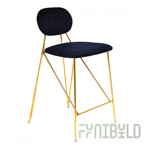 Alice semi-bar stool dark blue