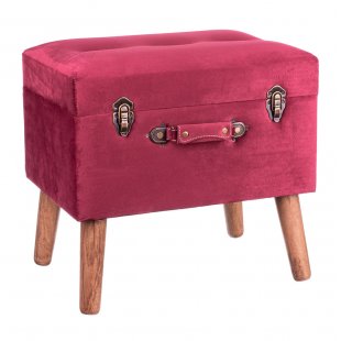 Pouf with storage compartment Fuchsia