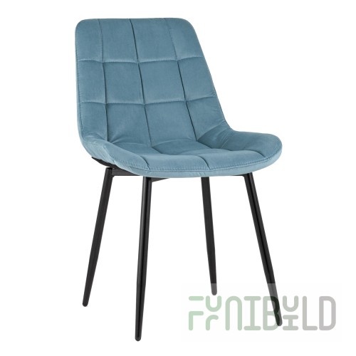 Chair Flex velour dusty blue
