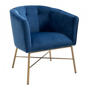 Armchair Chalet velor blue