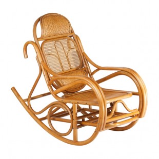 Jr Aldino Wicker Rocking Chair, Cognac