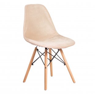 Cover E01 for Eames chair, beige velour