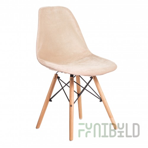 Cover E01 for Eames chair, beige velour