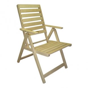 Folding wooden chaise lounge