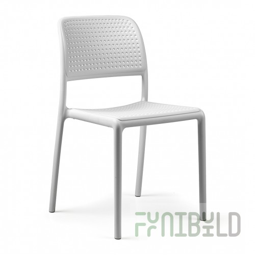 Plastic chair Bora Bistrot, white