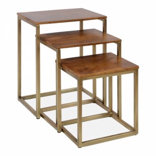 Mercer table, dark brown top, dark frame