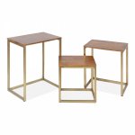 Mercer table, dark brown top, dark frame