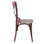 Crossback chair dark red