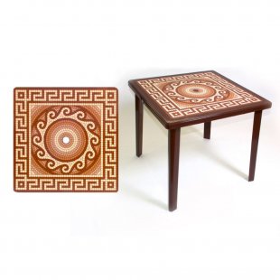Square table, Greece, chocolate