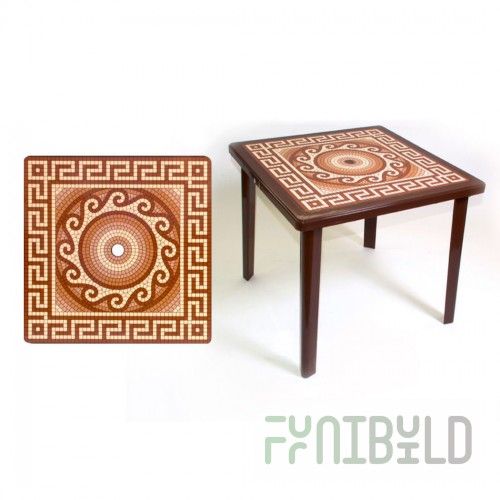Square table, Greece, chocolate